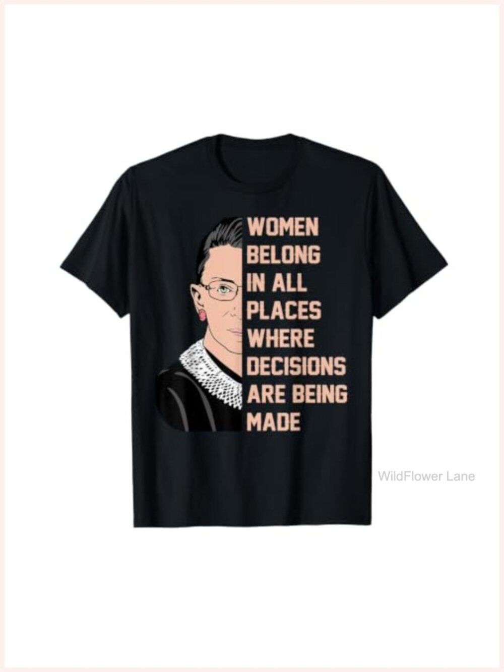 RBG Feminist Quote Crew Neck Tee Sleeveless Empowerment Shirt